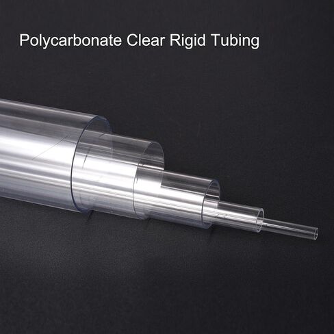 uxcell Rigid Round Clear Tubing 37.6mm(1.48'') ID x 40mm(1.57'') OD x 1.64Ft Length Plastic Tube in Saudi Arabia