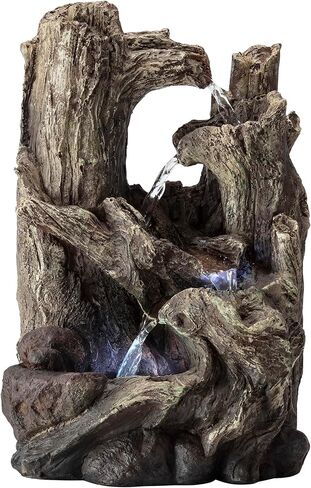 شركة Alpine Corporation بطول 35.56 سم منضدية داخلية وجرتان على نافورة فرع شجرة مع أضواء LED in Kuwait