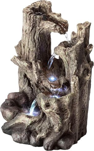 شركة Alpine Corporation بطول 35.56 سم منضدية داخلية وجرتان على نافورة فرع شجرة مع أضواء LED in Kuwait