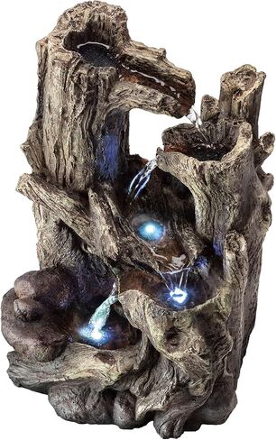 شركة Alpine Corporation بطول 35.56 سم منضدية داخلية وجرتان على نافورة فرع شجرة مع أضواء LED in Kuwait