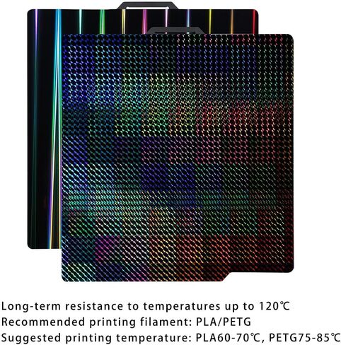 for Bambu Lab A1/X1C/X1/X1E/P1P/P1S 3D Printers, 3D Printers 257x257mm Spring Steel Plate (PEI Frosted + PEI Smooth) in Saudi Arabia