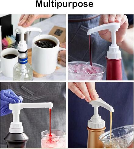 AMILYCOE Syrup Pump 4Pcs Gold Coffee Syrup Pumps for 750ml (25.4 fl.oz) Syrup Bottles in Saudi Arabia
