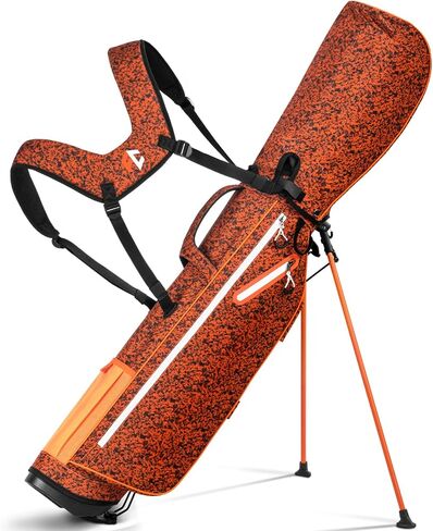 Lightweight Golf Stand Bag, Portable 4-Way Full-Length Dividers with Dual Straps & Stand, Golf Carry Bag with 4 Pockets Ideal for Driving Range, Par 3 & Executive Courses in Saudi Arabia