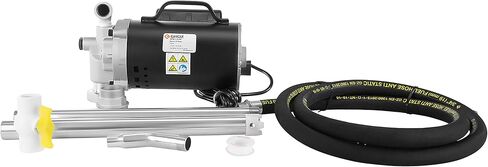 Groz 115V AC Heavy Duty High Flow Electric Oil Drum Transfer Pump with Drum Level Indicator | Self Priming | 8 GPM Flow Rate | Built-in 2-inch Bung Adaptor | 55 Gallon Drum Pump in Saudi Arabia