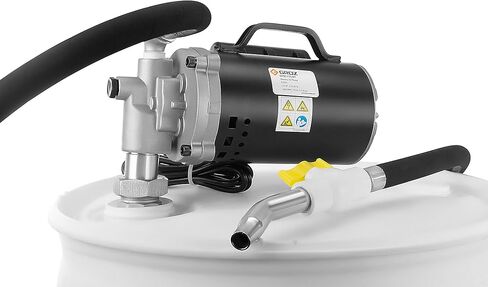 Groz 115V AC Heavy Duty High Flow Electric Oil Drum Transfer Pump with Drum Level Indicator | Self Priming | 8 GPM Flow Rate | Built-in 2-inch Bung Adaptor | 55 Gallon Drum Pump in Saudi Arabia