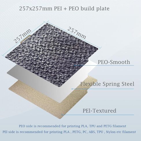 LANEKGU 257x257mm Double Sided Build Plate for Bambu Labs, Eight Pointed Star + Galaxy PEY Spring Steel Plate Print Bed Platform for Bambu Lab X1C/X1/X1E/P1P/P1S/A1 in Saudi Arabia