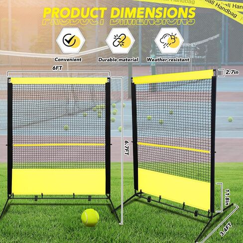 Tennis Rebounder Net 6 x 6.7ft Baseball Practice Rebounder Net Lacrosse Rebounder Softball Rebound Wall Lacrosse Rebounder Ideal for Tennis, Baseballs, Softballs, Lacrosse, Hockey in Saudi Arabia