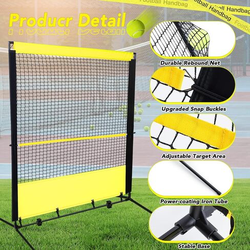 Tennis Rebounder Net 6 x 6.7ft Baseball Practice Rebounder Net Lacrosse Rebounder Softball Rebound Wall Lacrosse Rebounder Ideal for Tennis, Baseballs, Softballs, Lacrosse, Hockey in Saudi Arabia