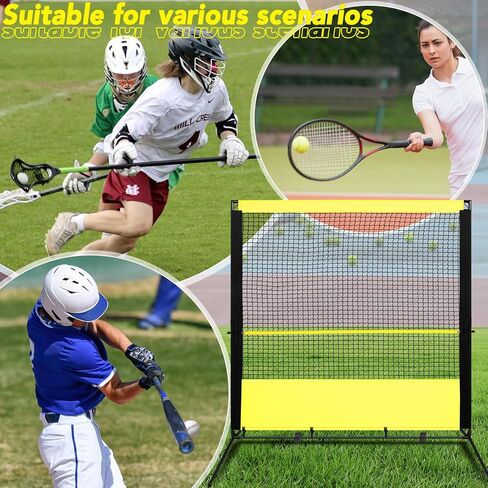 Tennis Rebounder Net 6 x 6.7ft Baseball Practice Rebounder Net Lacrosse Rebounder Softball Rebound Wall Lacrosse Rebounder Ideal for Tennis, Baseballs, Softballs, Lacrosse, Hockey in Saudi Arabia