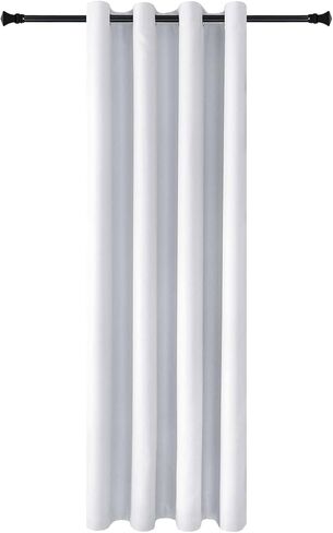 DWCN Total Privacy Room Divider Blackout Curtain - Thermal Curtains for Patio Door, Living Room, Bedroom Partition and Shared Office Space, 1 Grommet Curtain Panel, 4.3ft Wide x 7ft Tall, Black in Kuwait