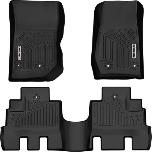 OEDRO Floor Mats for 2021-2024 Jeep Wrangler 4XE Hybrid 4-Door, Black TPE All Weather Guard Includes Front & Rear Full Set Liners in Kuwait