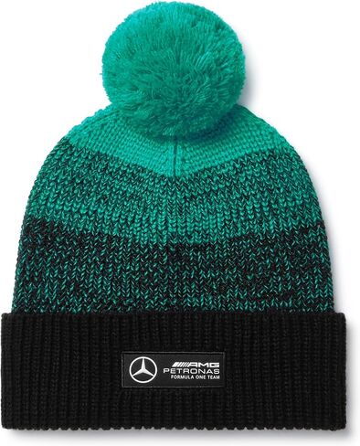 Mercedes AMG Petronas F1 Gradient Bobble Beanie - Black - One Size Fits Most in Saudi Arabia