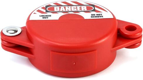 QWORK Valve Lockout, Safety Padlock Gate Valve Lock Device for Professional and Industrial Use, Red, 2 Pieces in Kuwait