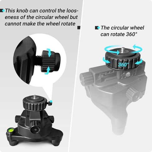 محول مستوى الليزر من تاكامين خارج المركز، مع مسطرة موضعية دوارة قابلة للسحب، قاعدة تدور 360 درجة وقابلة للتعديل بزوايا متعددة، مع خيوط 1/4 بوصة و5/8 بوصة، فقاعة مستوى مدمجة. in Kuwait