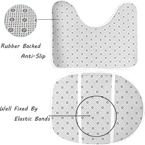 3 Pcs Farmhouse Bathroom Rug Set Pumpkin Maple Leaves Bathroom Sets with Non Slip Contour Rug Oblong Toilet Lid Cover Washable Bathroom Rug Rustic Decor Country Bathtub Bathroom Accessories Fall Decor in Saudi Arabia