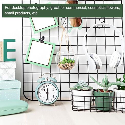 YOKIVE 4Pcs Iron Wire Grid Panel, Decorative Panels Board | Photo Pictures Display Holders Hanging Frame for Home Office (Black, 14"x14") in Saudi Arabia