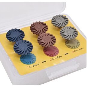 Dental Composite Resin Polishing Disc Polishe Wheels Brush Rubber Disc Kit Spiral Tooth Polisher Diamond System 6PCS