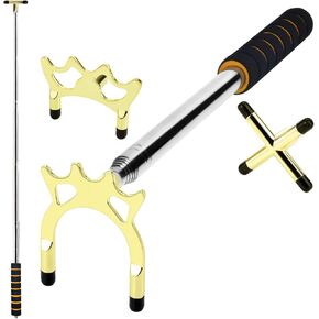 Retractable Billiards Cue Bridge Snooker Pool Bridge Stick Retractable Billiards Cue Stick Bridge with 3 Pcs Removable Bridge Head Pool Cue Table Accessories for Game, Competition