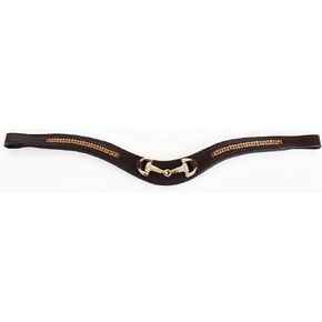 CHALLENGER English Horse Dressage Bridle Padded Leather Browband 803432