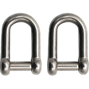 Extreme Max 3006.8402.2 BoatTector Stainless Steel D Shackle with No-Snag Pin - 1/2", 2-Pack