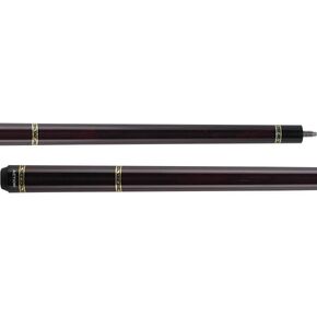 Action VAL24 Value Series Pool Cue - 58" Cue - Hard Maple Shaft with 13mm Boar Skin Tip - Dark Chocolate with Silver Rings