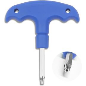 Golf Torque Wrench Grip Removal Tool, Golf Wrench Driver Spike Tool, Stainless Steel Golf Head Adjustment Tool, Golf Grip Removal Tool for Golf Club Driver Shaft Adapter, T20, Blue