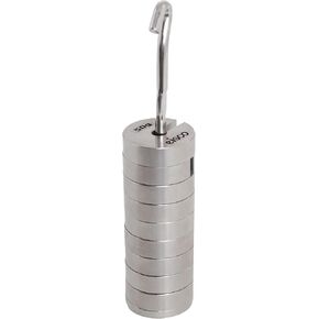 EISCO Slotted Mass Set with Hanger - Stainless Steel - 9 Weights Totaling 500g