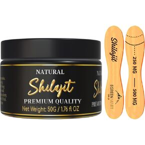 50g (1.76 oz) Pure Himalayan Shilajit Resin - 85% Trace Minerals & 75% Fulvic Acid - High Potency Energy Supplement That Enhances Stamina and Immune Support for both Men and Women – Lab Test Certified