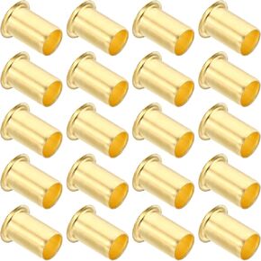 PATIKIL Brass Compression Insert, 40 Pack 12mm OD x 9mm ID Tube Insert Tube Support Compression Fitting Assortment Kit for Water Oil Air Pipe