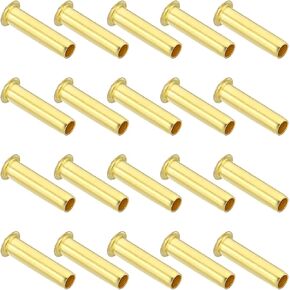 PATIKIL Brass Compression Insert, 40 Pack 4mm OD x 2.5mm ID Tube Insert Tube Support Compression Fitting Assortment Kit for Water Oil Air Pipe