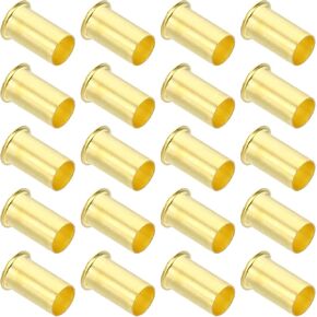 PATIKIL Brass Compression Insert, 20 Pack 10mm OD x 8mm ID Tube Insert Tube Support Compression Fitting Assortment Kit for Water Oil Air Pipe
