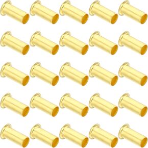 PATIKIL Brass Compression Insert for 3/8" Inch OD Tube, 40 Pack Insert Tube Support Compression Fitting Assortment Kit for Water Oil Air Pipe