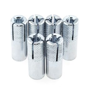 6PCS 1x0.4inch M8 High Quality Galvanised Knurled Carbon Steel Embedded Anchors Concrete Knurled Anchors Suitable for Handrails and Lighting Fixture and Pipe