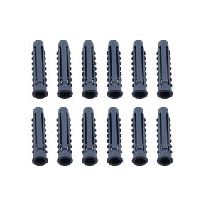 Plastic Expansion Bolt RLECS 12PCS 50mm / 2inch Gray ABS Plastic Expansion Pipe Wall Anchors for Concrete Wall or Brick Wall Installation