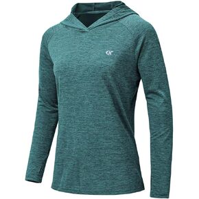 Women's UPF 50 Sun Protection Long Sleeve Hoodie Shirt Hiking Fishing Outdoor Lightweight UV Shirts