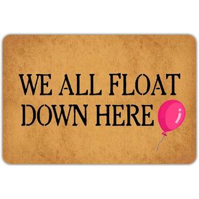 Funny Doormat Non-Slip Outdoor/Indoor Rubber Door Mats for Front Door/Garden/Kitchen/Bedroom 23.6" x 15.7" (Whalecum whale Beach House)