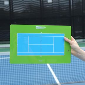 Tennis Coach's Clipboard - 9" x 16" Dry-Erase/Clip Papers on The Back/Dry-Erase Marker Included