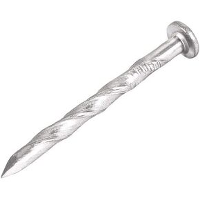 uxcell Spiral Deck Nails Stainless Steel Nail Spiral Shank 32mmx2mm(LxD), 100 Pcs
