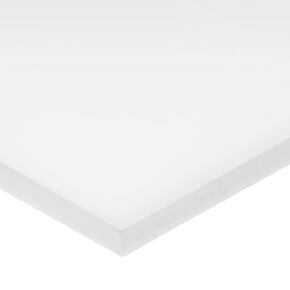 Delrin Acetal Homopolymer Plastic Bar, White, 1/4 in Thick x 1 in Wide x 12 in Long