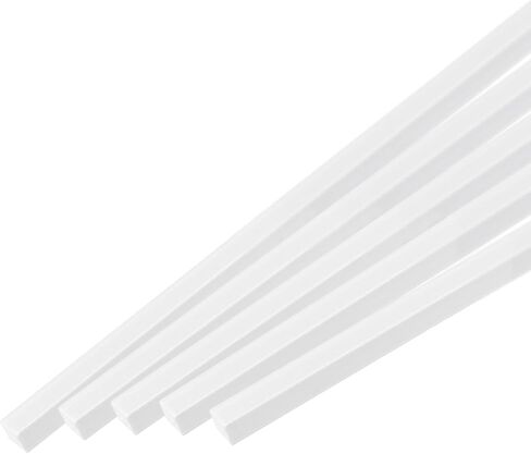 MECCANIXITY 5pcs ABS Square Rod, 1.5x1.5x500mm ABS Plastic Stick Solid Bar, White Plastic Rods Assortment Kit for DIY Architectural Model Building Making in Saudi Arabia
