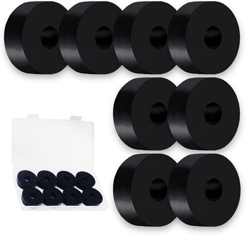 8PCS Rubber Vibration Isolation Pad Shock and Noise Reduction Anti Vibration Pads Rubber Washers Rubber Block 1.5 Inch OD 0.5 Inch ID 0.4 Inch Thick Packed in PP Box in Saudi Arabia