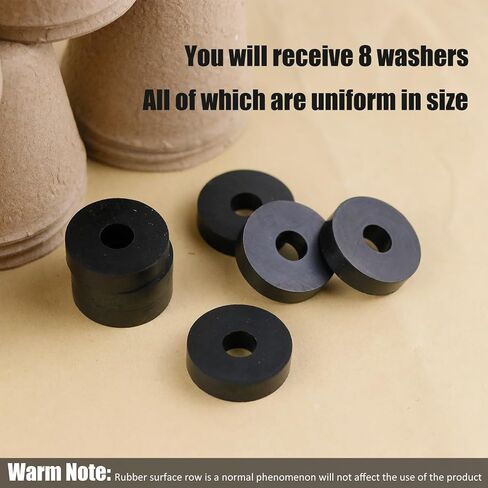 8PCS Rubber Vibration Isolation Pad Shock and Noise Reduction Anti Vibration Pads Rubber Washers Rubber Block 1.5 Inch OD 0.5 Inch ID 0.4 Inch Thick Packed in PP Box in Saudi Arabia