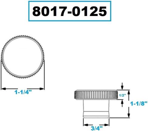 HHIP 8017-0125 1-1/4X3/4X1-1/8X1/2 "3/8-16NC مقبض مخرش صمولة الإبهام in Kuwait