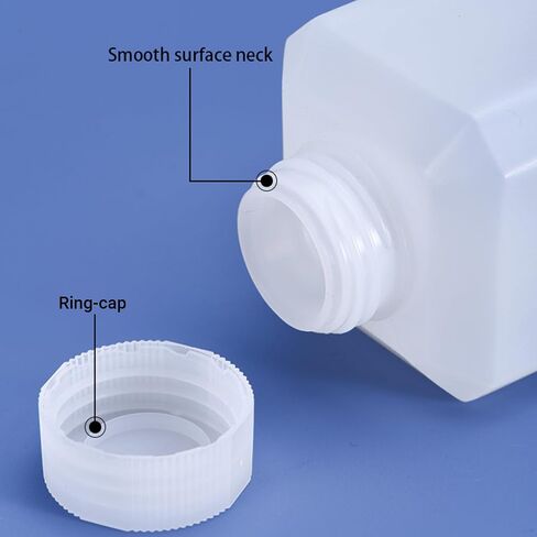 8.4oz Plastic Lab Chemical Reagent Bottles, Square Sample Storage Container, Chemical Container Bottle with Inner Ring Cover, Narrow Mouth Sample Sealing Storage Bottles (2 Pcs) in Saudi Arabia