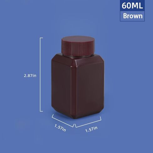 8.4oz Plastic Lab Chemical Reagent Bottles, Square Sample Storage Container, Chemical Container Bottle with Inner Ring Cover, Narrow Mouth Sample Sealing Storage Bottles (2 Pcs) in Saudi Arabia