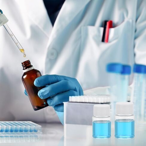 20 قطعة من زجاجات الكاشف 30 مل من باتيكل، زجاجات مستديرة ذات فم واسع للحيوانات الأليفة مع غطاء لولبي لسوائل كاشف مياه المختبر وختم تخزين العينات الصلبة، شفاف in Saudi Arabia