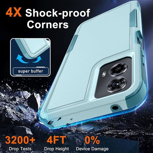 for Moto G Play 2026/Moto G 2026 Case,Full Body Heavy Duty Case,Black Matte | with Tempered Glass Screen Protector+Lanyard Strap,Rugged Shockproof Protective Phone Cover in Saudi Arabia
