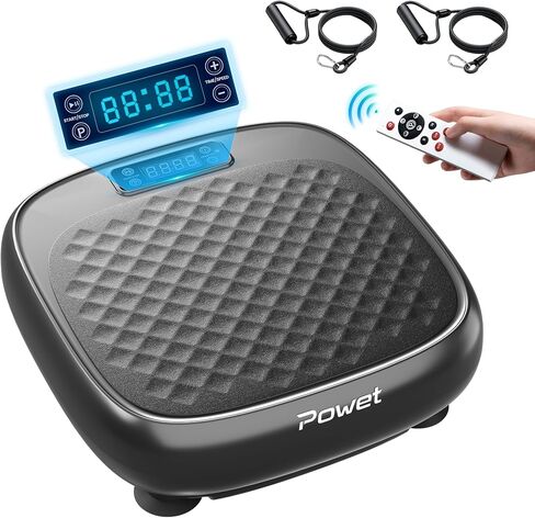 Vibration Plate Exercise Machine, 99 Speed Levels Mini Whole Body Workout Waver Vibration Plate for Lymphatic Drainage with 5 Setting Modes for Shaping, Weight Loss, Toning - Black in Saudi Arabia