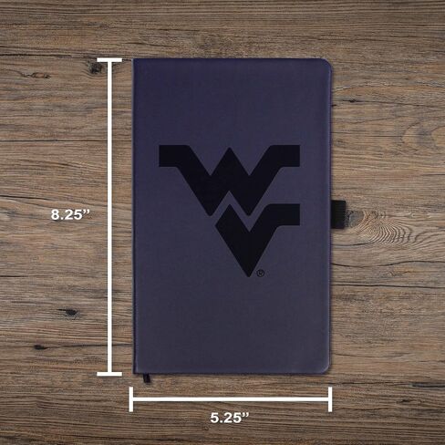 Rico Industries NCAA West Virginia Mountaineers Laser-Engraved Color Notepad, 5.25 x 8.25-inches in Saudi Arabia