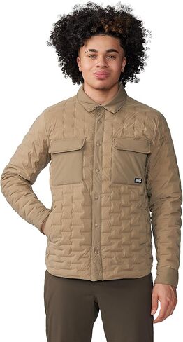 Mountain Hardwear Stretchdown Light Shacket, Trail Dust, M in Saudi Arabia
